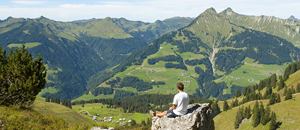 Blick auf die Alpe Steris